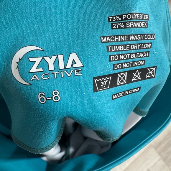 Zyia Teal Venom Metallic Ombré Light N Tights - Picture 7 of 7